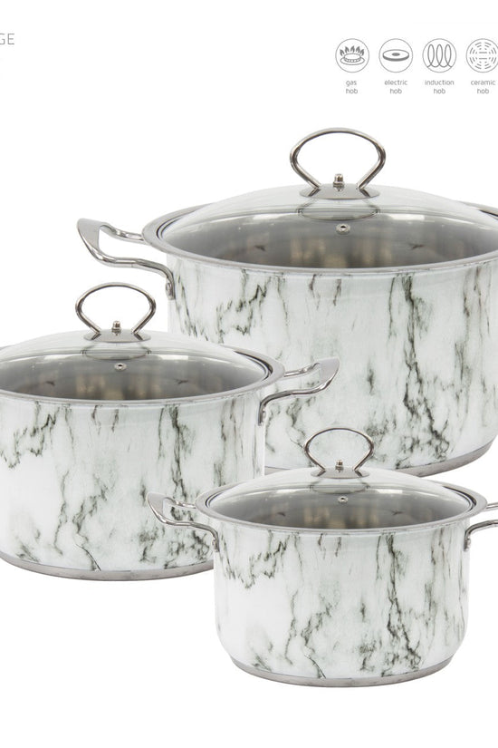 SQ Professional Gems Stainless Steel Stockpot Set 3pc Set