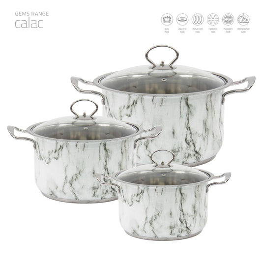 SQ Professional Gems Stainless Steel Stockpot Set 3pc Set