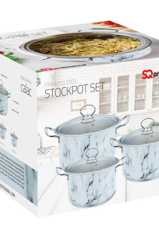 SQ Professional Gems Stainless Steel Stockpot Set 3pc Set