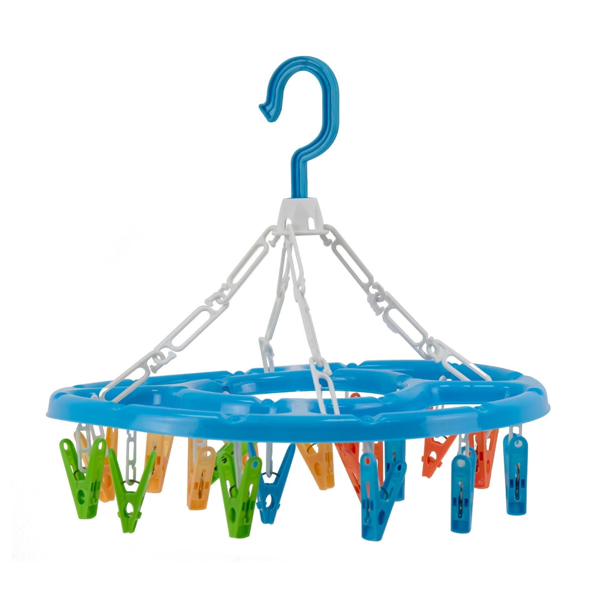 Durane Laundry Peg Hanger Round Convenient and Colorful Clothespin Organizer
