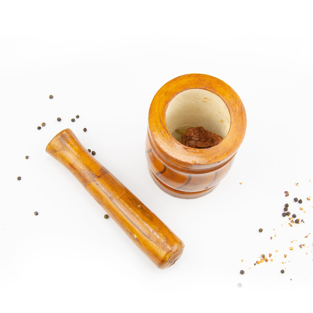 Durane Wooden Mortar Pestle Set Small Size 10x13cm