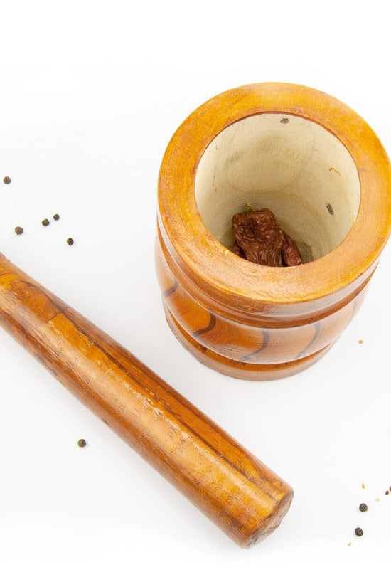 Durane Wooden Mortar and Pestle Set Handcrafted Kitchen Tool