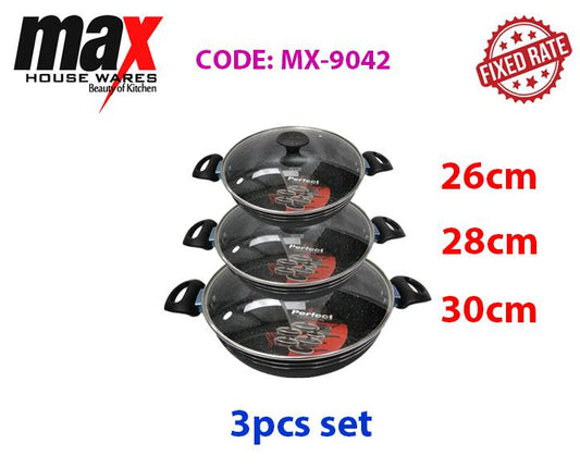 Premium 3Piece Karahi Pan Set 2630 cm