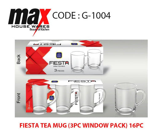 Fiesta Tea Glass Mugs Set of 3 Elegant and Versatile Drinkware