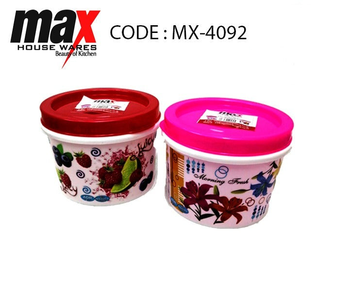 Printed Plastic Container Assorted Designs and Colors