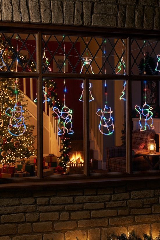 Christmas Hanging Star Light Decoration 40cm Assorted Colours