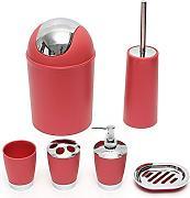 Colorful Printed Bathroom Accessories Set 4 Pieces