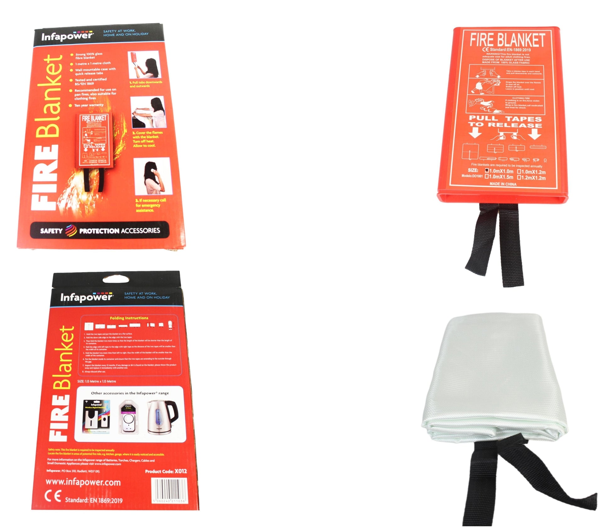 Premium Fire Blanket Tested Certified and Durable 100 Glass Fibre Material