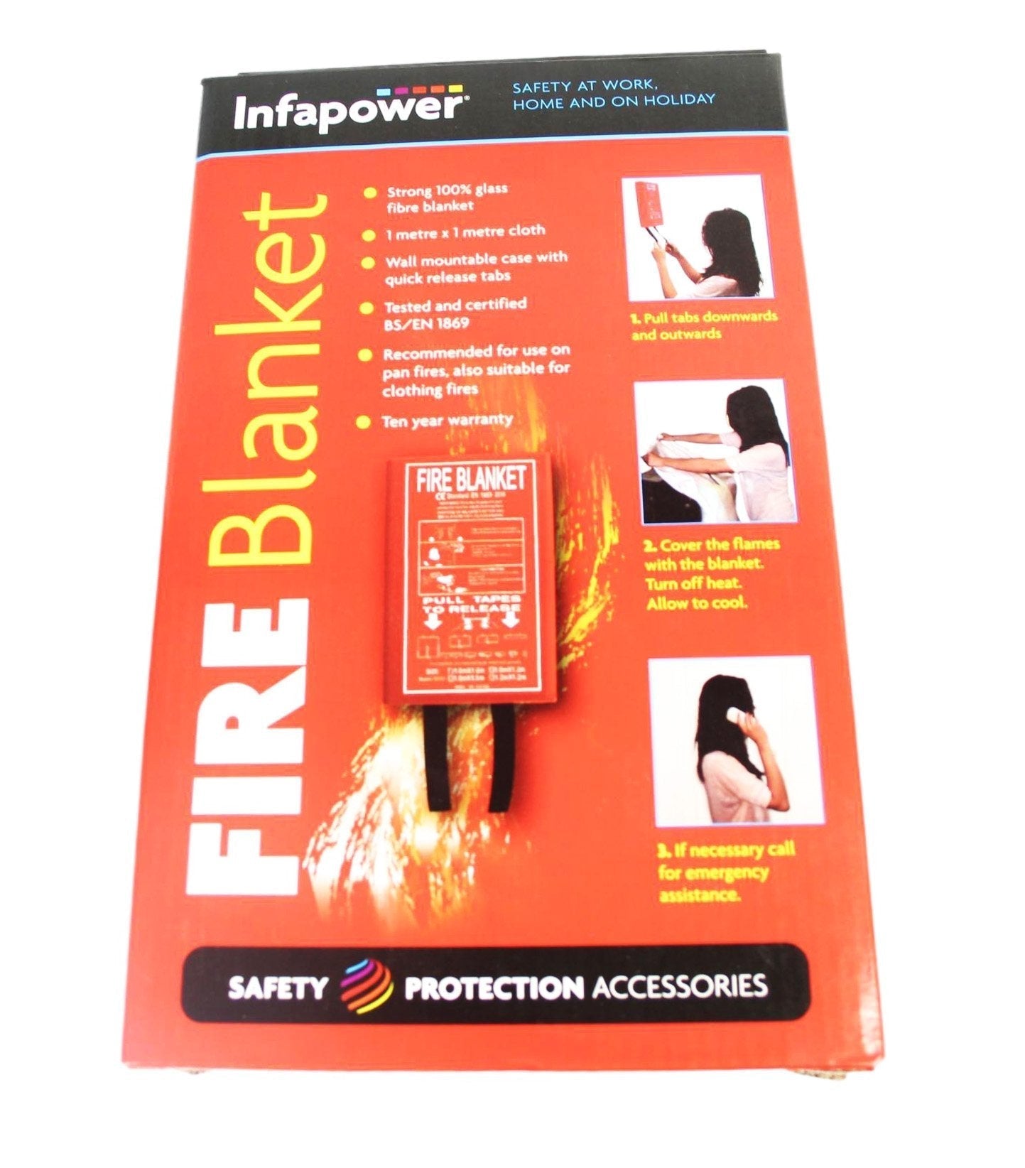 Premium Fire Blanket Tested Certified and Durable 100 Glass Fibre Material